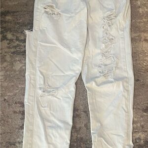 American Eagle Outfitters White Distressed Jeans